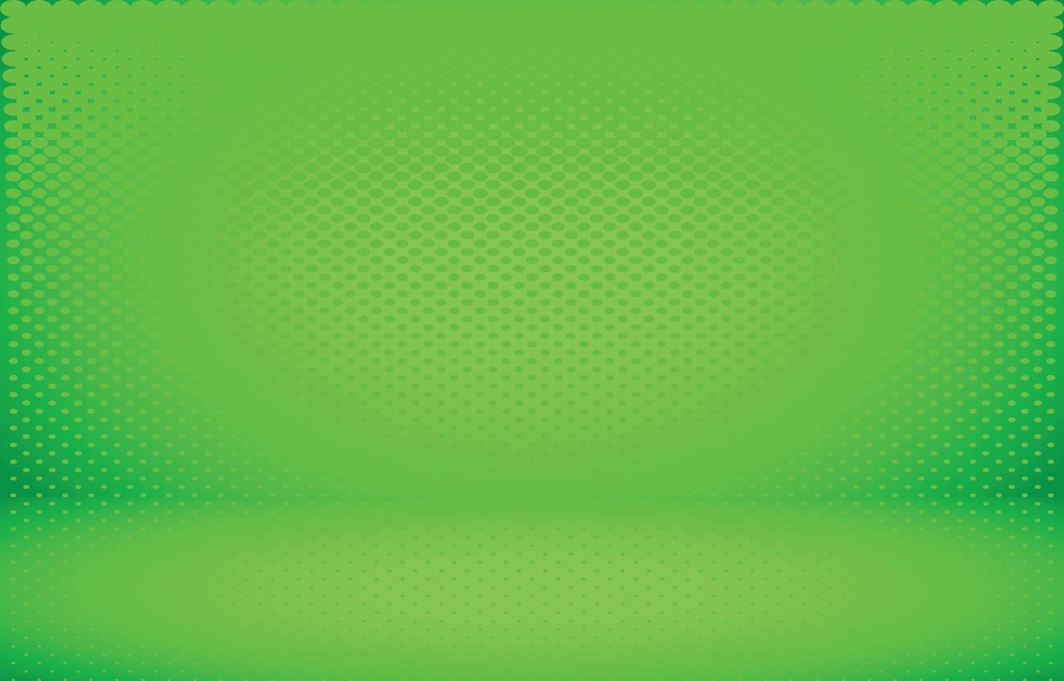 Green studio empty room background vector