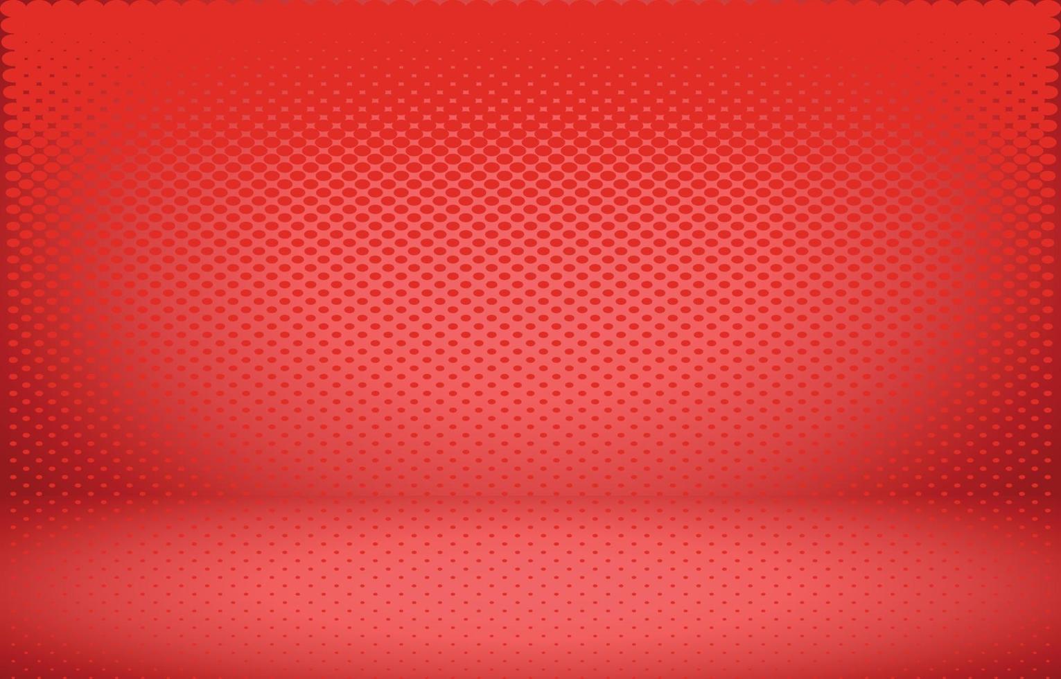 Red studio empty room background vector