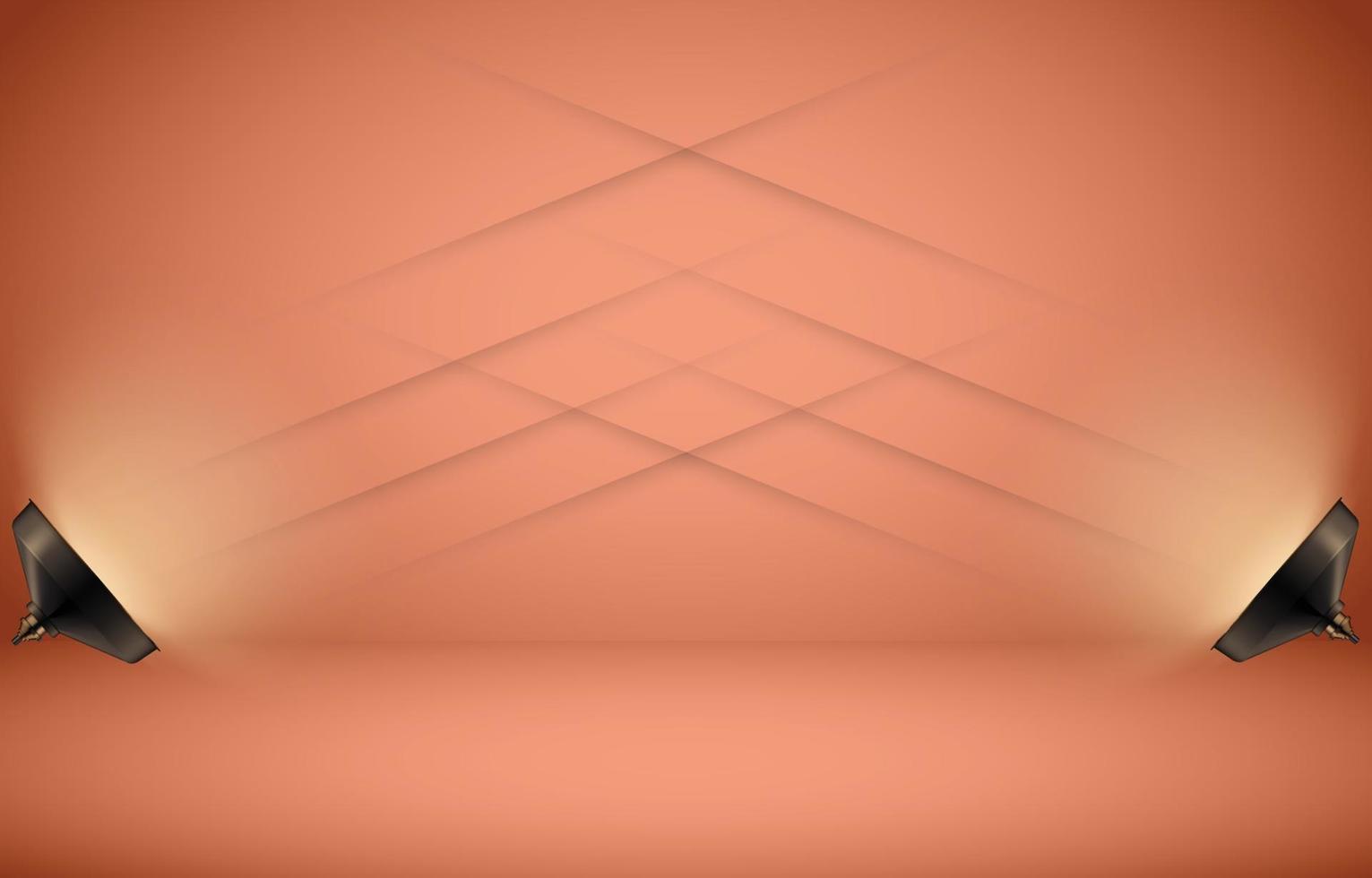 Brown studio empty room background vector