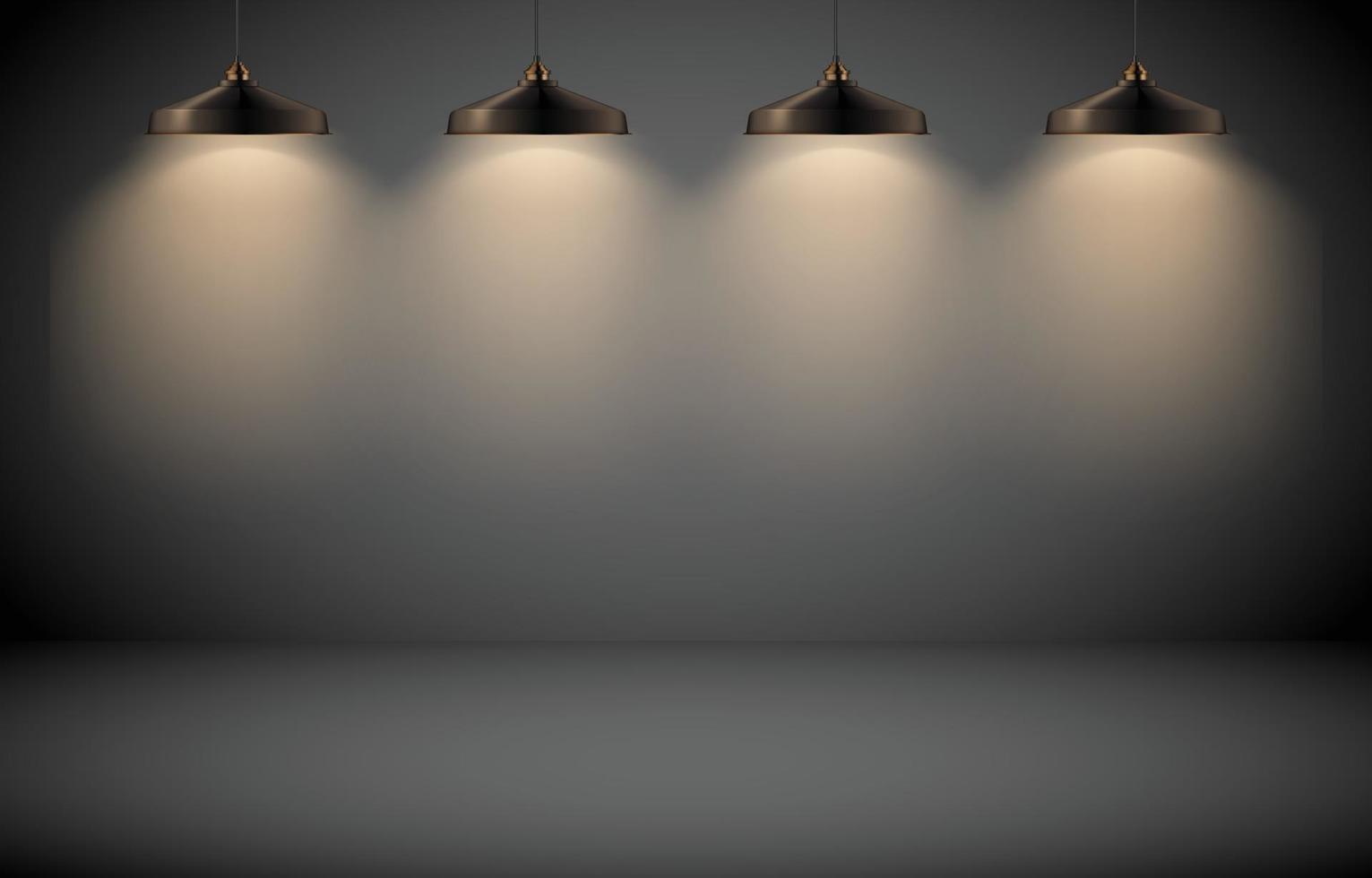 Black studio empty room background vector