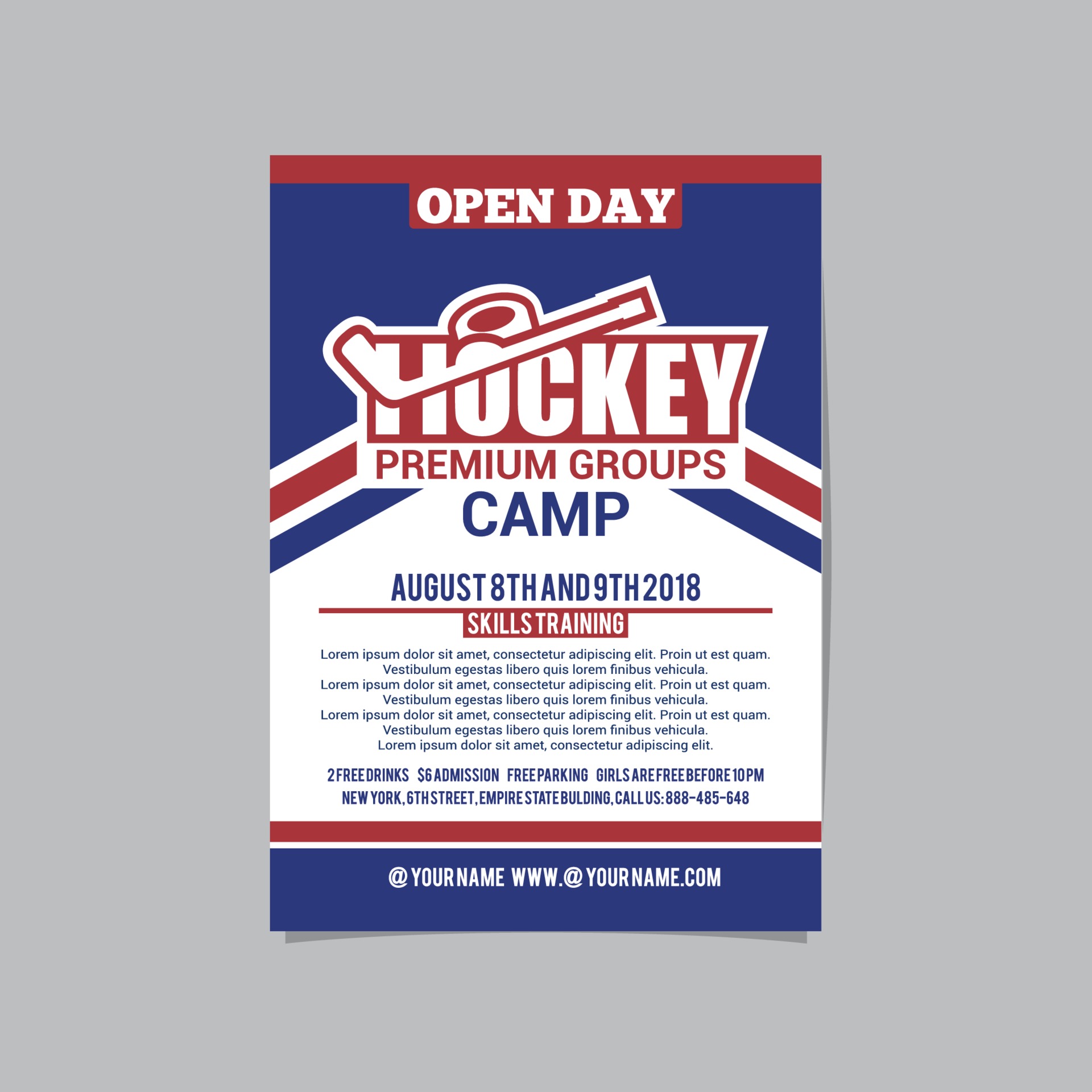 hockey flyer template 3261573 Vector Art at Vecteezy