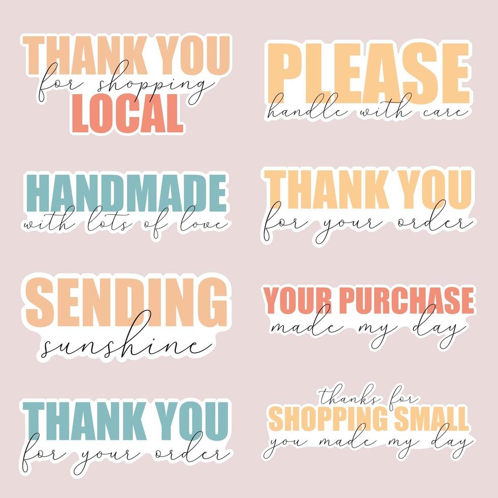 A set of stickers for small businesses vector