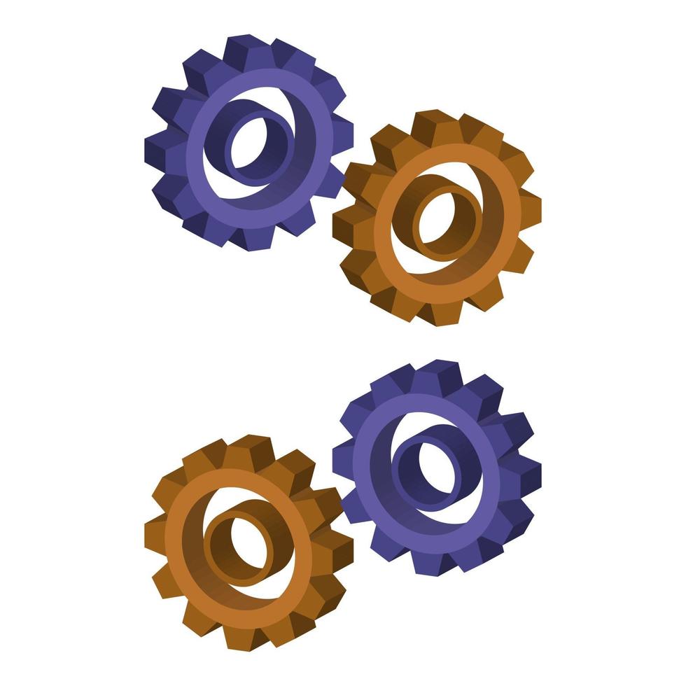 Gear illustrated on white background vector