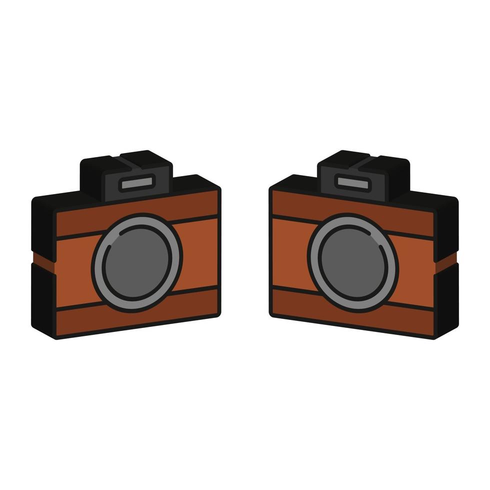 Photo camera illustrated on white background vector