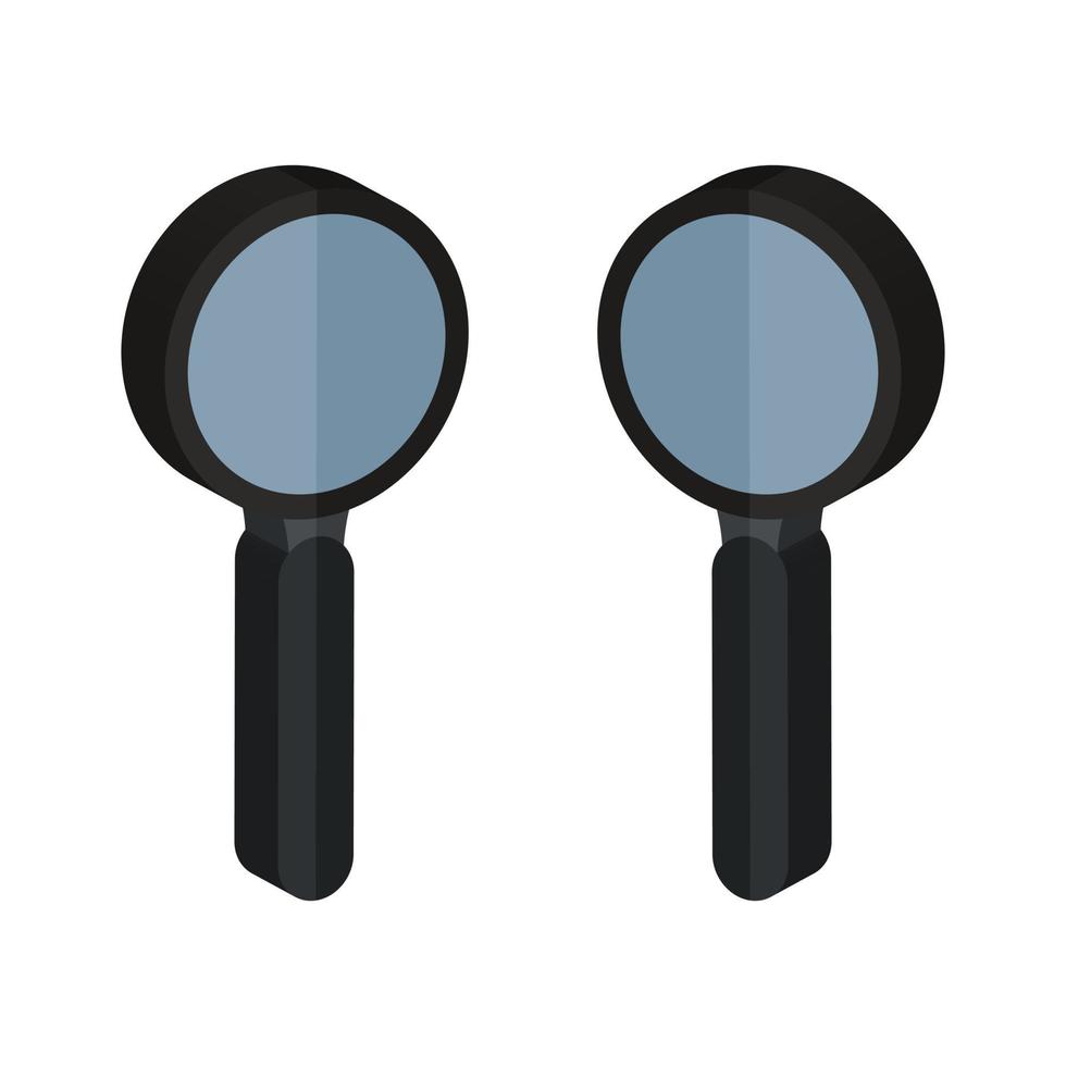 Magnifying glass illustrated on a white background vector