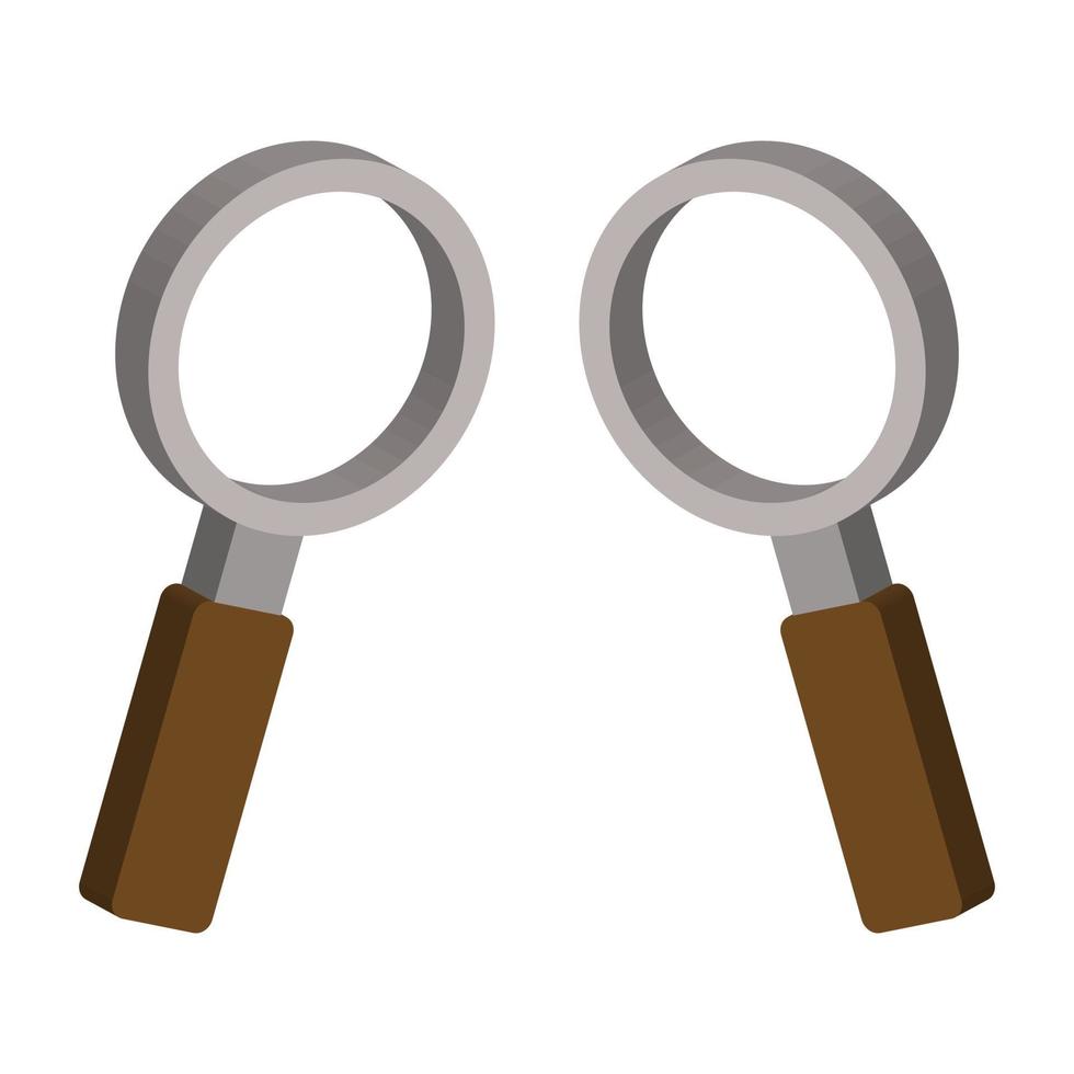 Magnifying glass illustrated on a white background vector