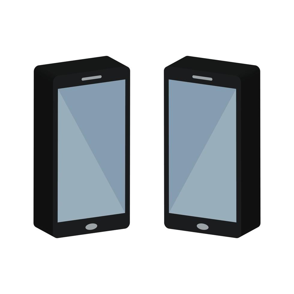 Smartphone illustrated on a white background vector