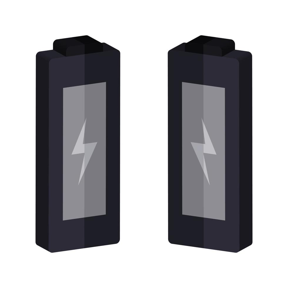 Battery illustrated on a white background vector