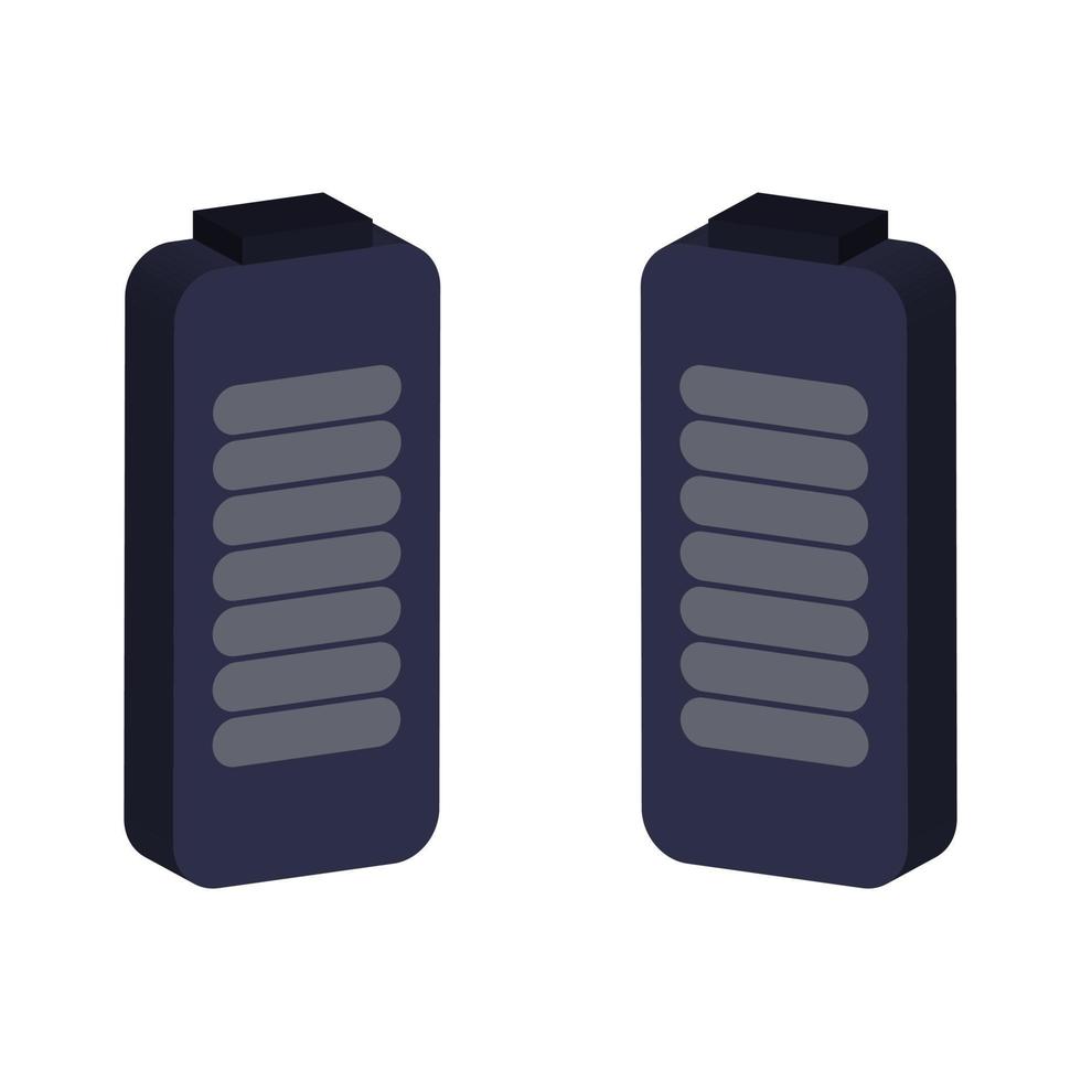 Battery illustrated on a white background vector