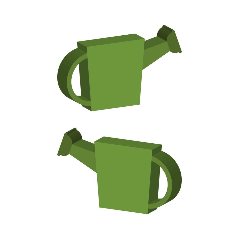 Watering can illustrated on a white background vector