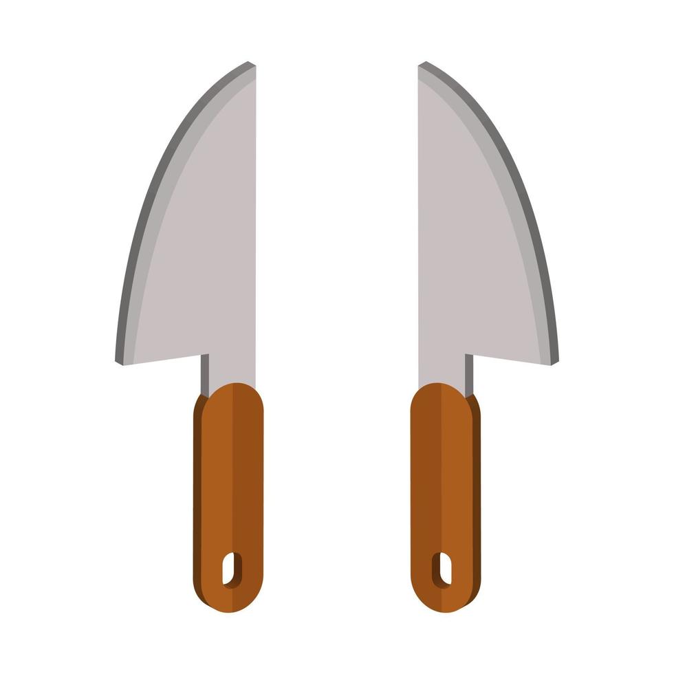 cuchillo ilustrado sobre fondo blanco vector