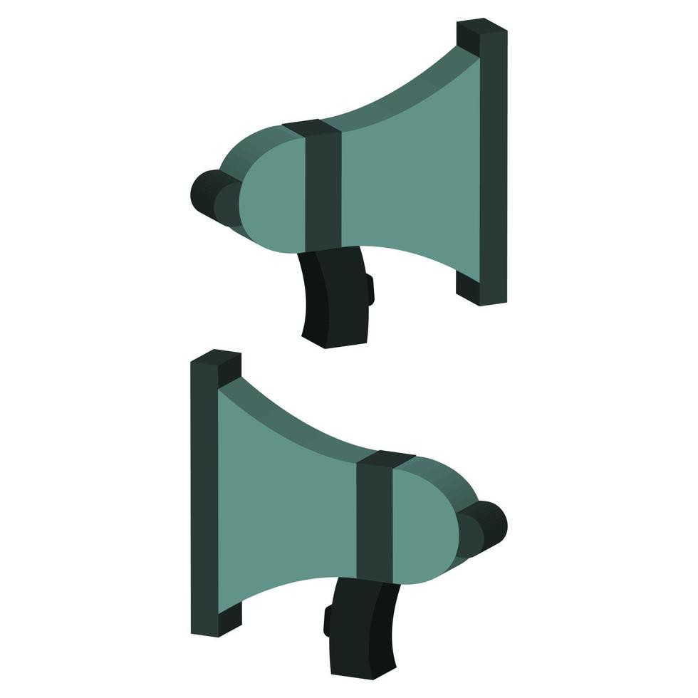 Megaphone illustrated on a white background vector