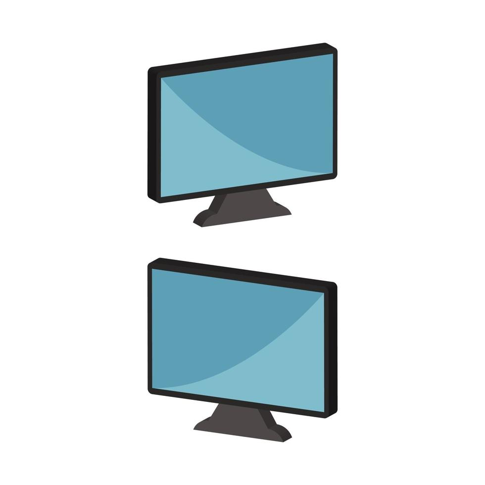 Computer illustrated on white background vector