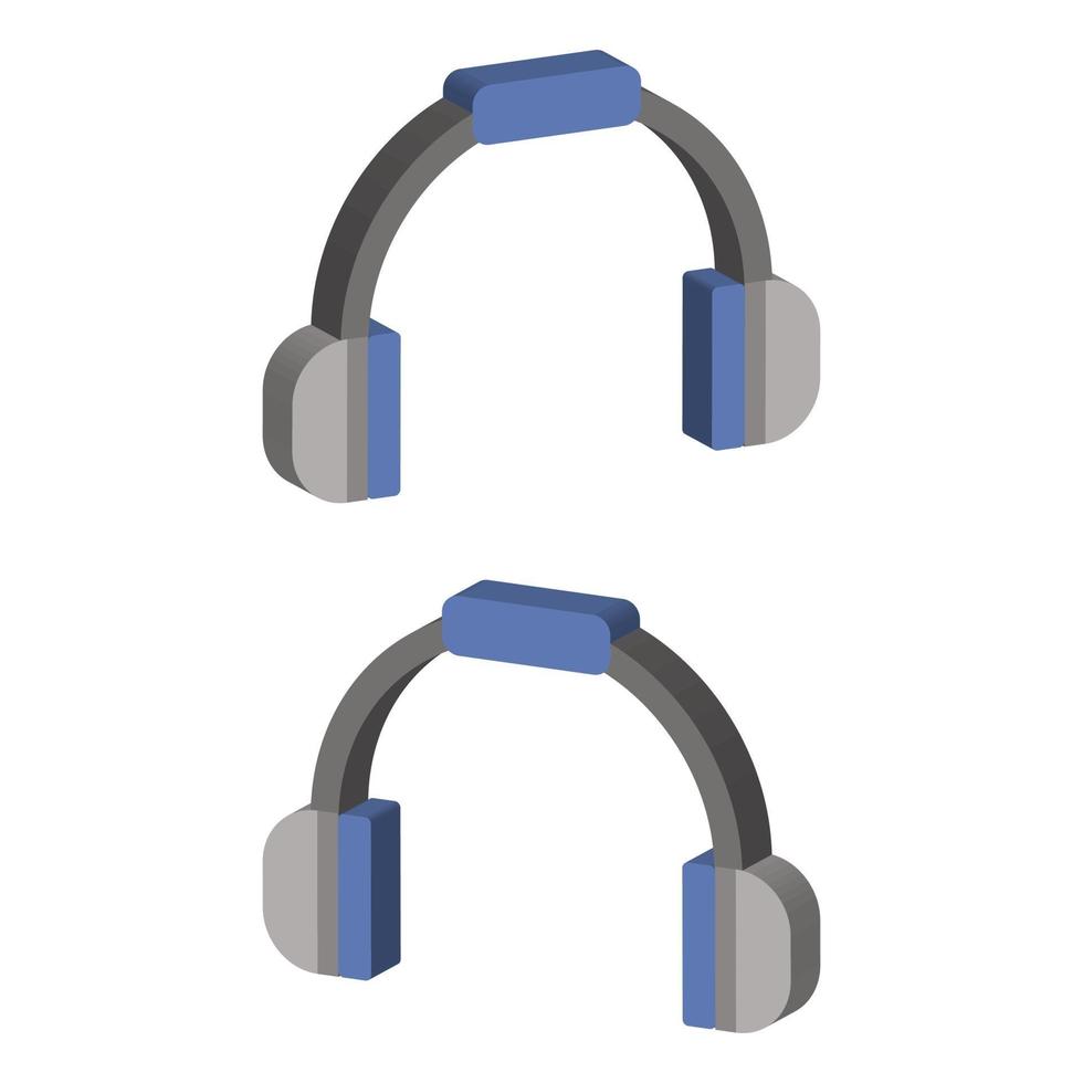 Headphones illustrated on a white background vector