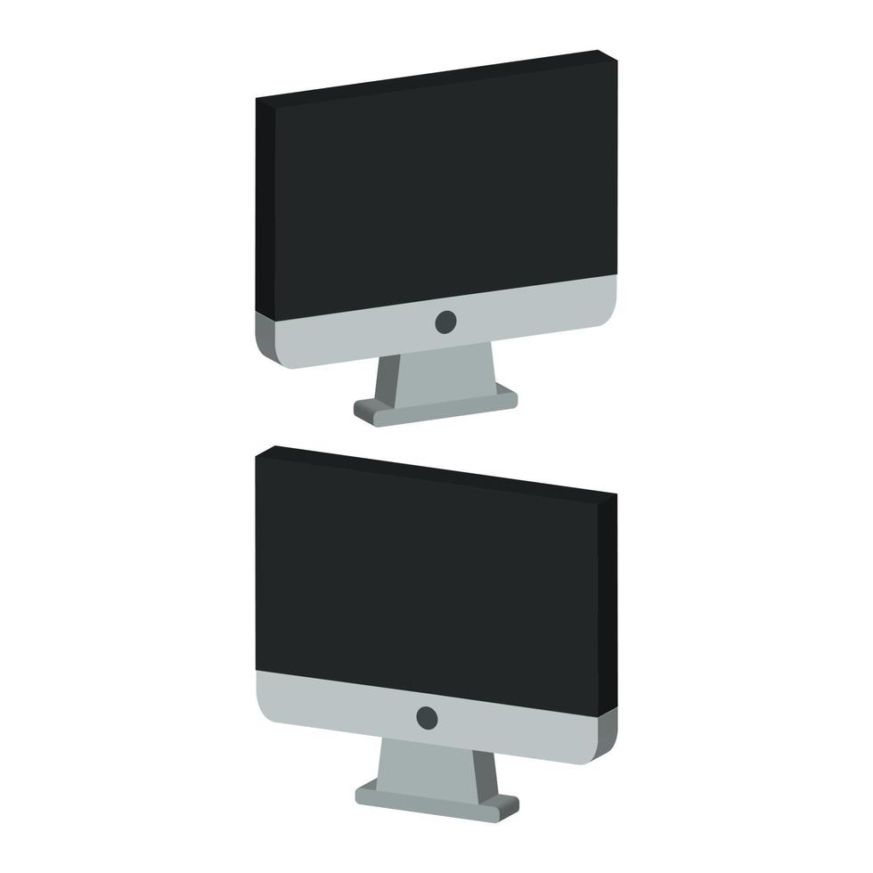 Computer illustrated on white background vector