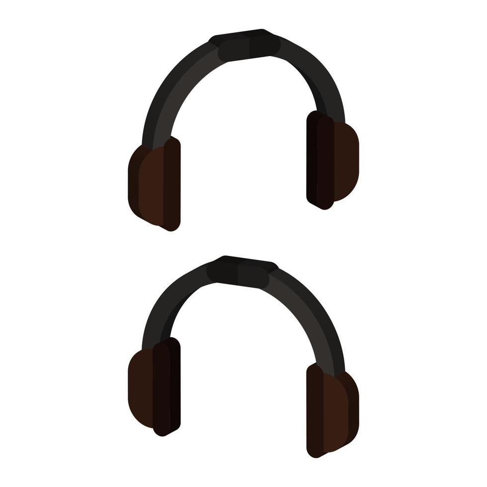 Headphones illustrated on a white background vector
