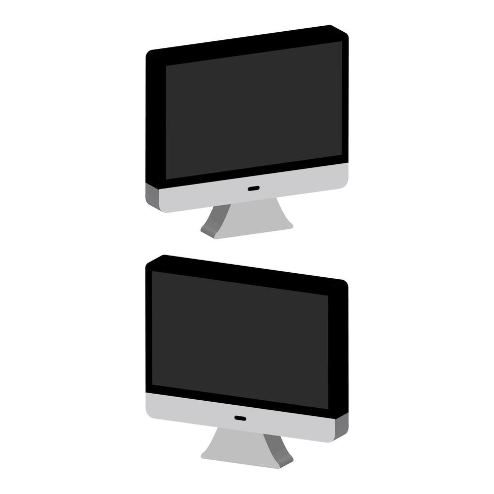 Computer illustrated on white background vector