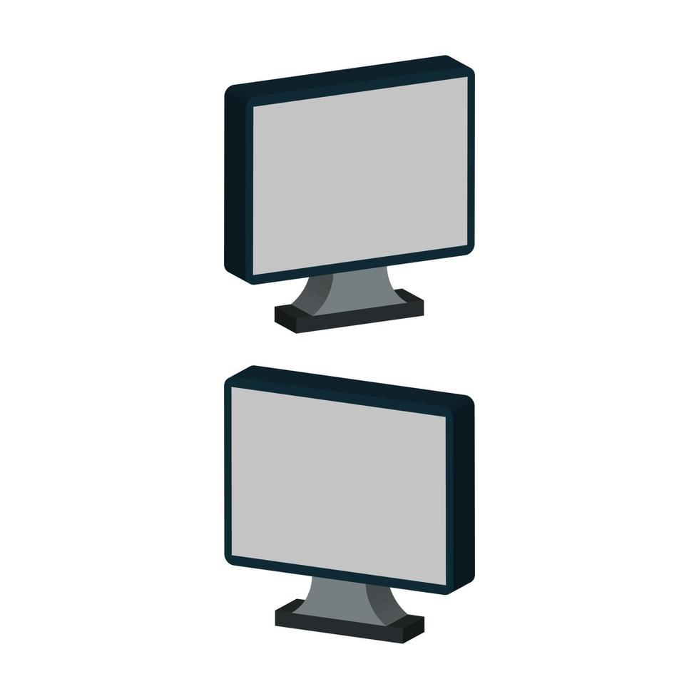 Computer illustrated on white background vector