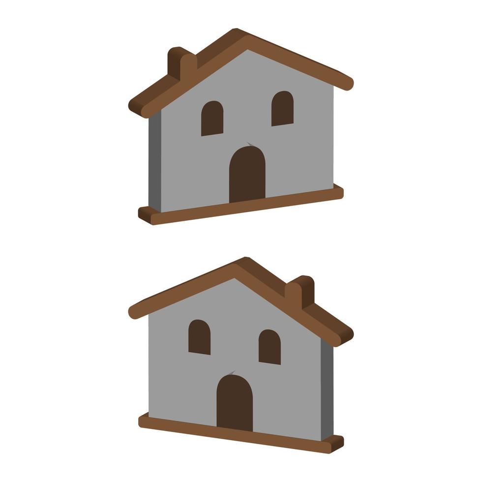 House illustrated on white background vector
