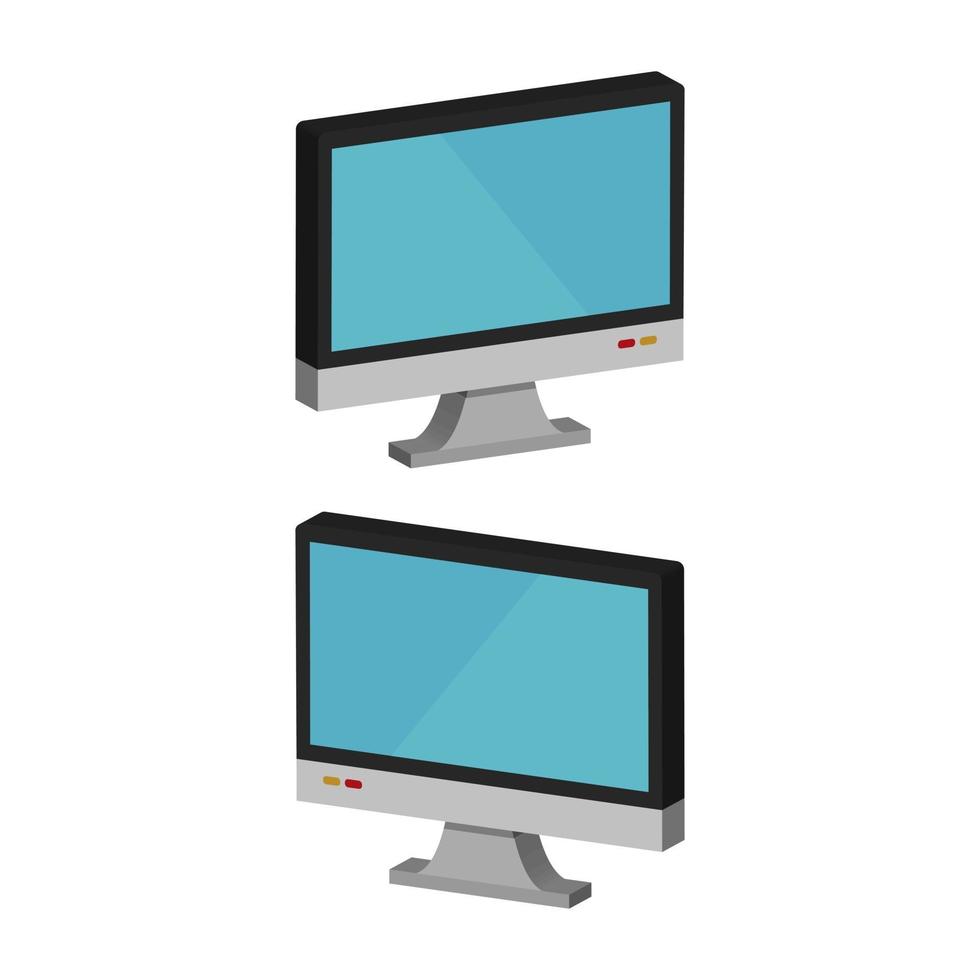 Computer illustrated on white background vector