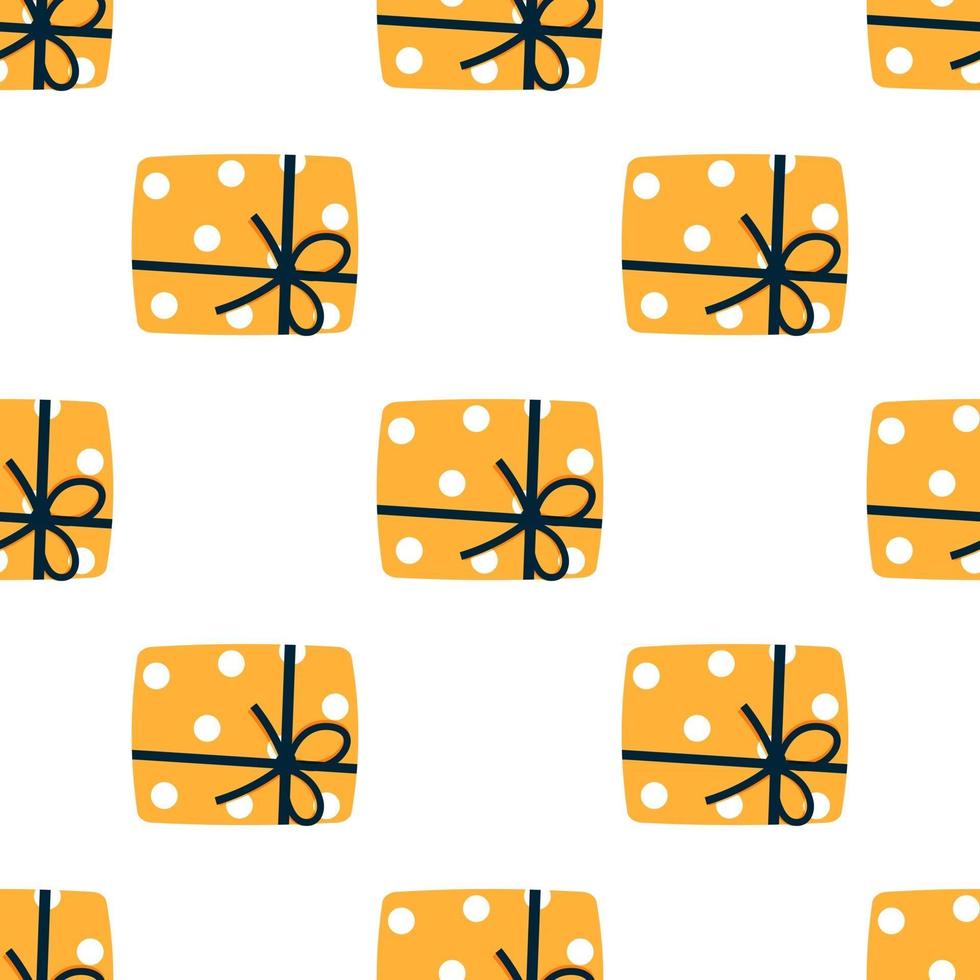 Wrapped Christmas Presents Seamless Repeat Vector Pattern