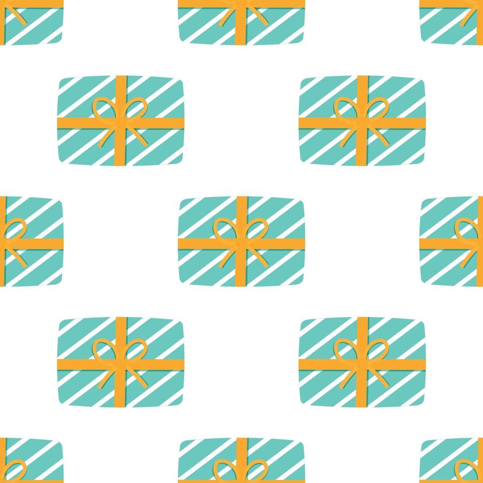 Wrapped Christmas Presents Seamless Repeat Vector Pattern