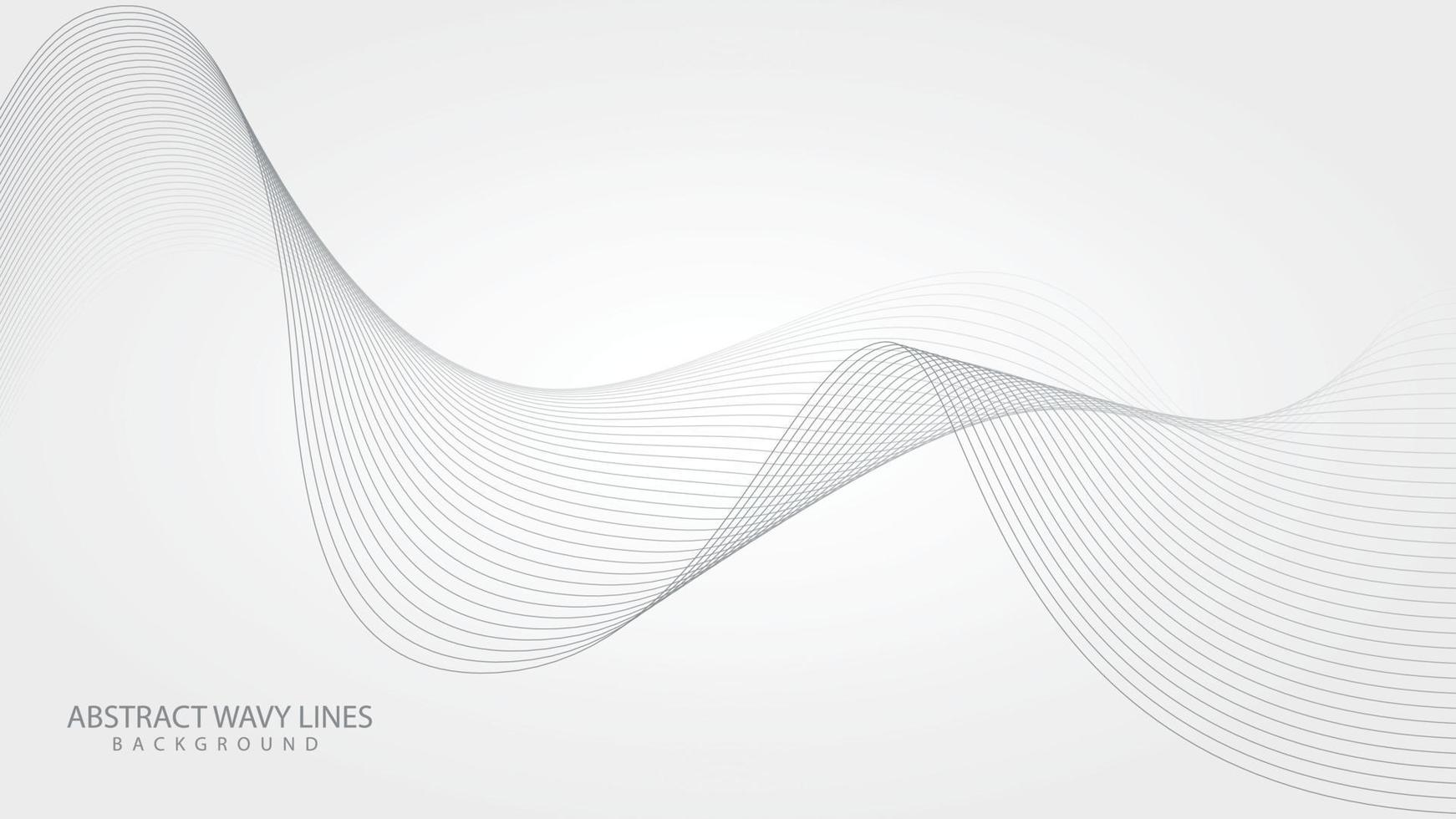 Abstract elegant white background with flowing line waves vector