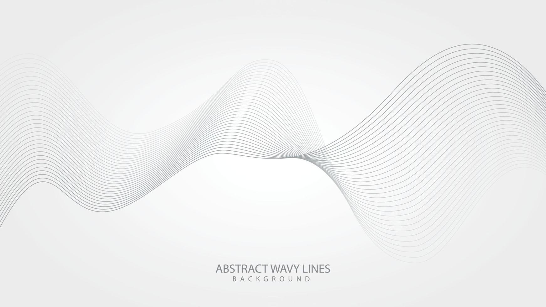 Abstract elegant white background with flowing line waves vector