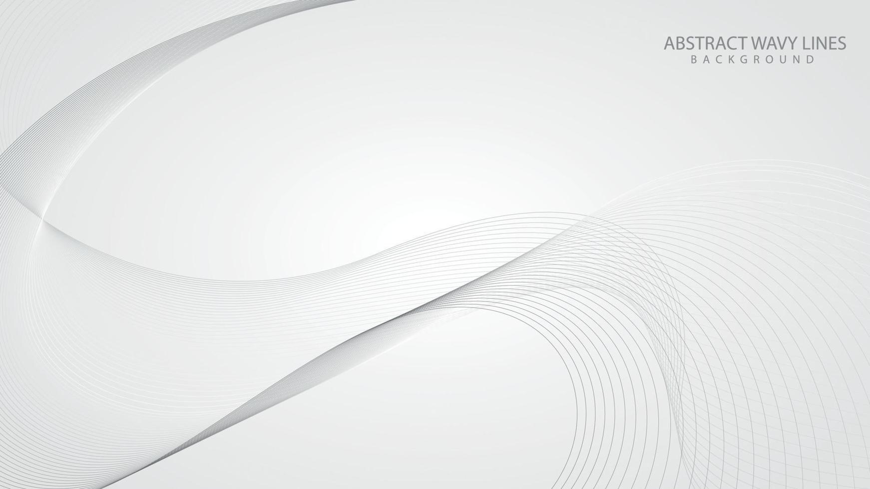 Abstract elegant white background with flowing line waves vector