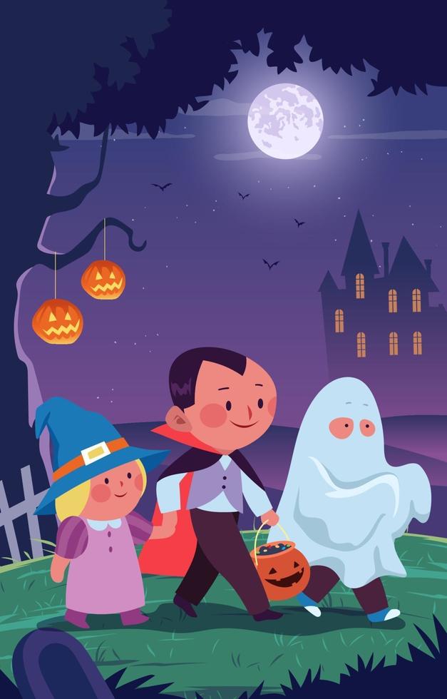 Halloween Trick or Treat Concept vector