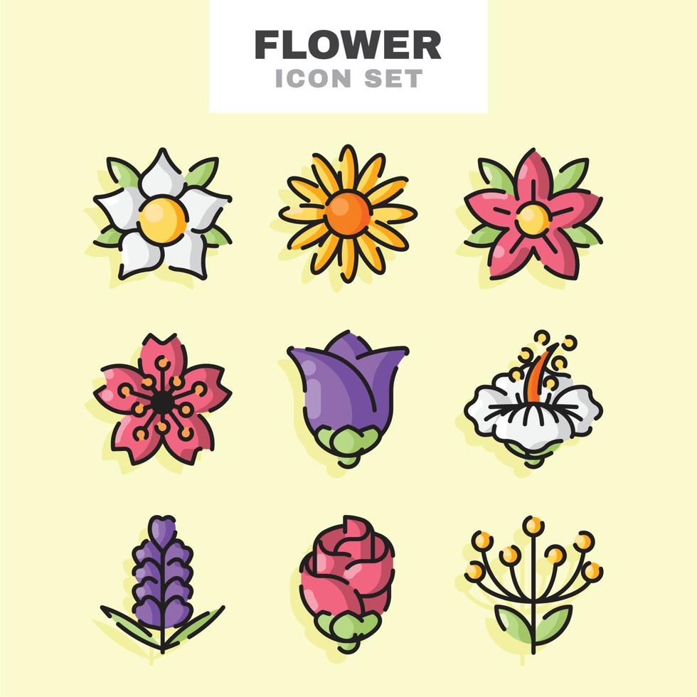 Flower Icon Set vector