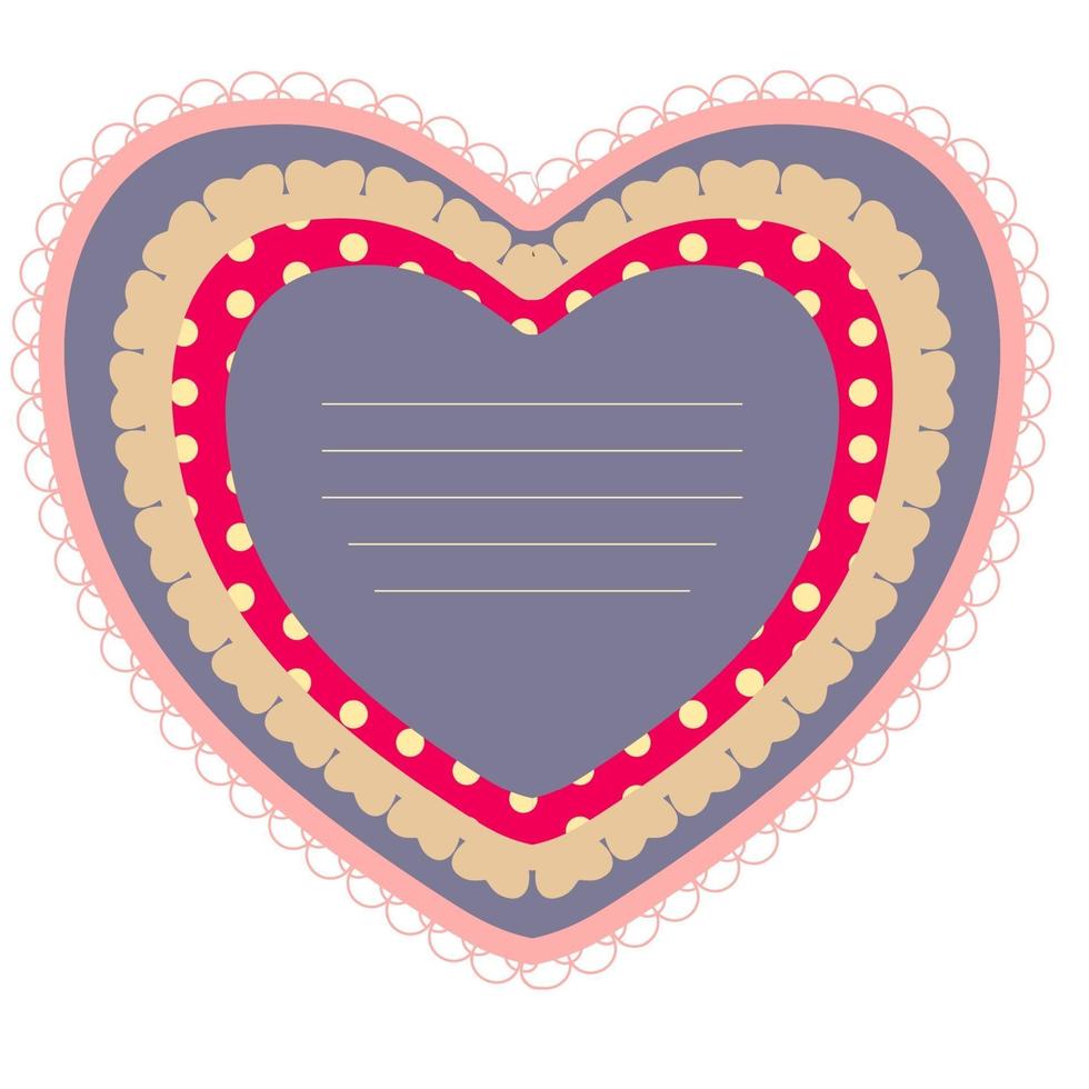 Beautiful card with heart vector