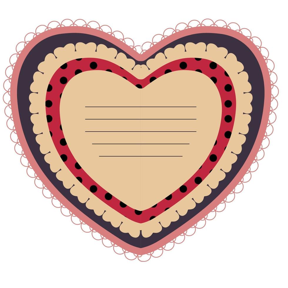 Beautiful card with heart vector