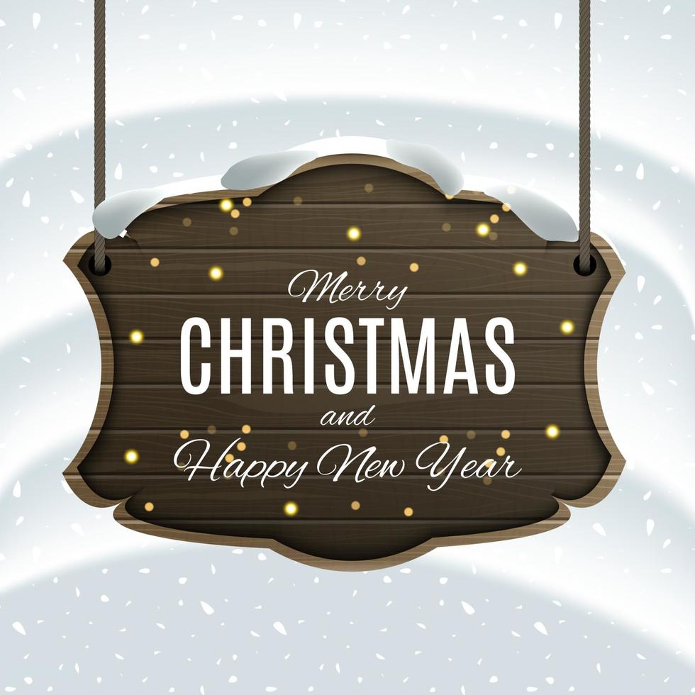 Merry Christmas and Happy New Year posters. Vector illustration