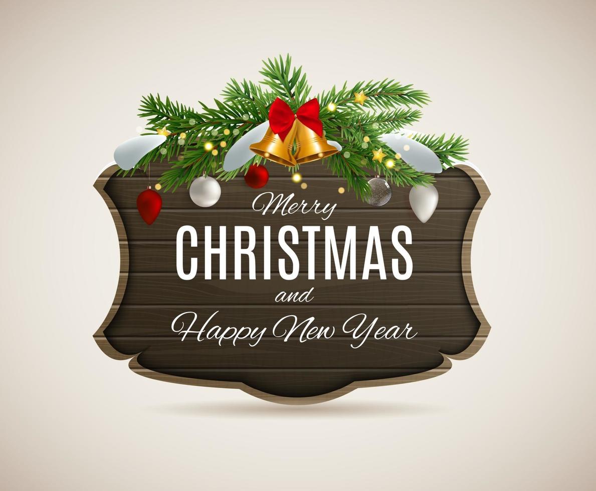 Merry Christmas and Happy New Year posters. Vector illustration