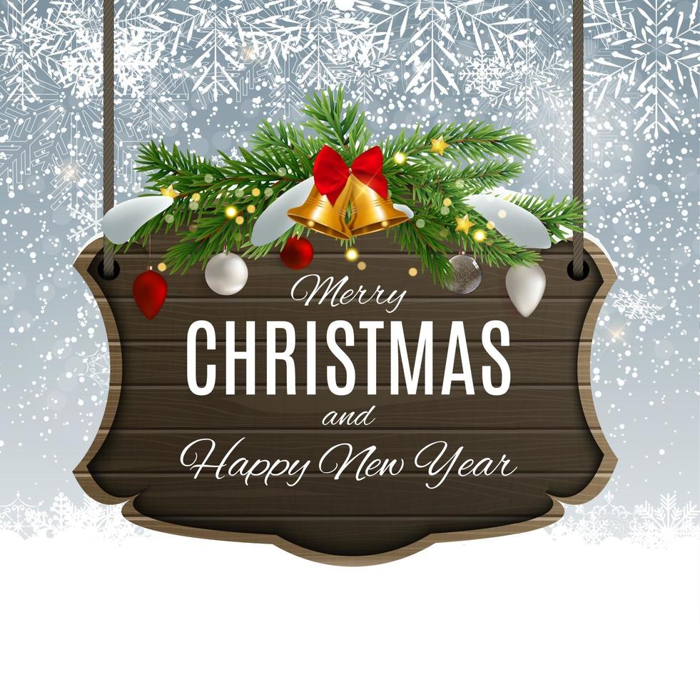 Merry Christmas and Happy New Year posters. Vector illustration