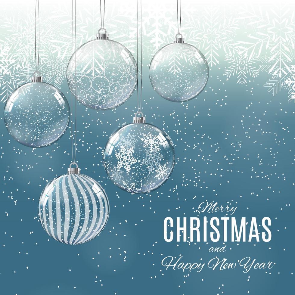 Merry Christmas and Happy New Year posters. Vector illustration