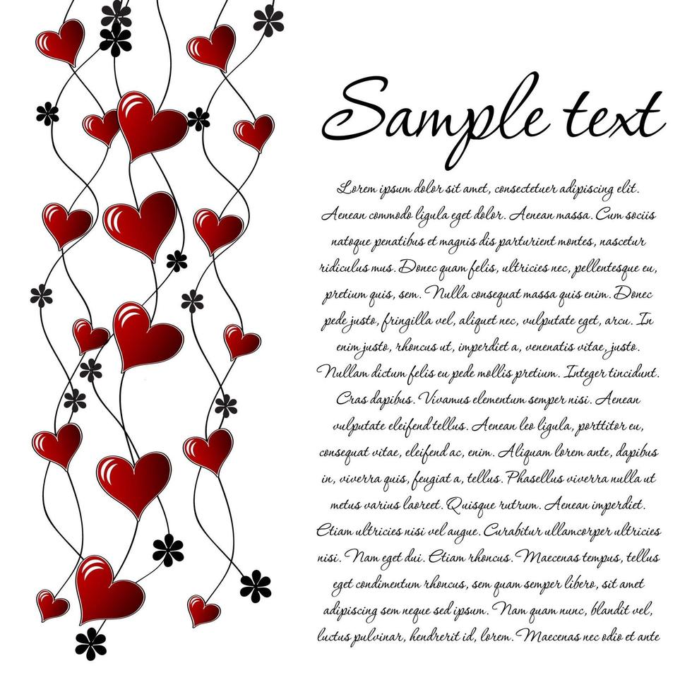 Ilustración de vector de tarjeta de San Valentín