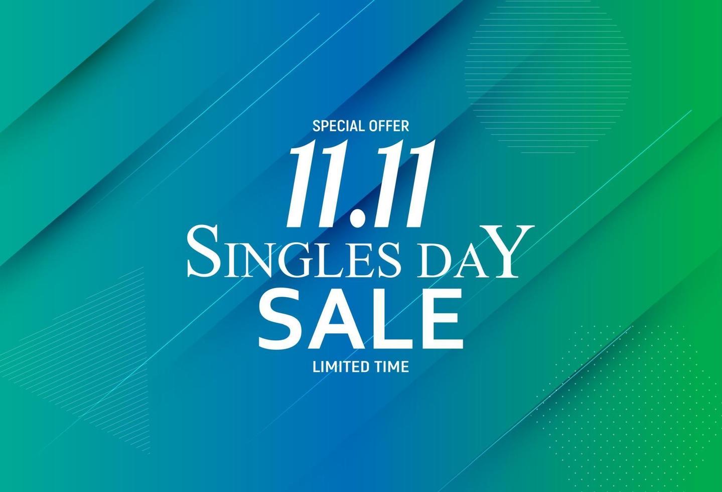 November 11 Singles Day Sale. Vector Illustration