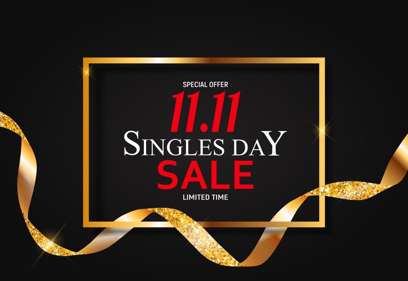 November 11 Singles Day Sale. Vector Illustration