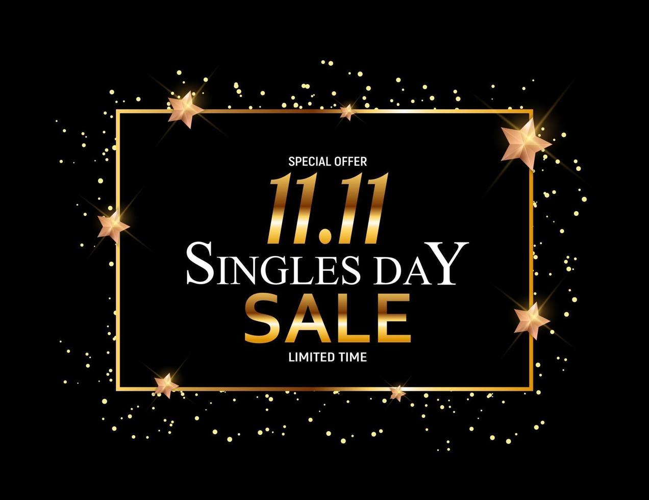 November 11 Singles Day Sale. Vector Illustration