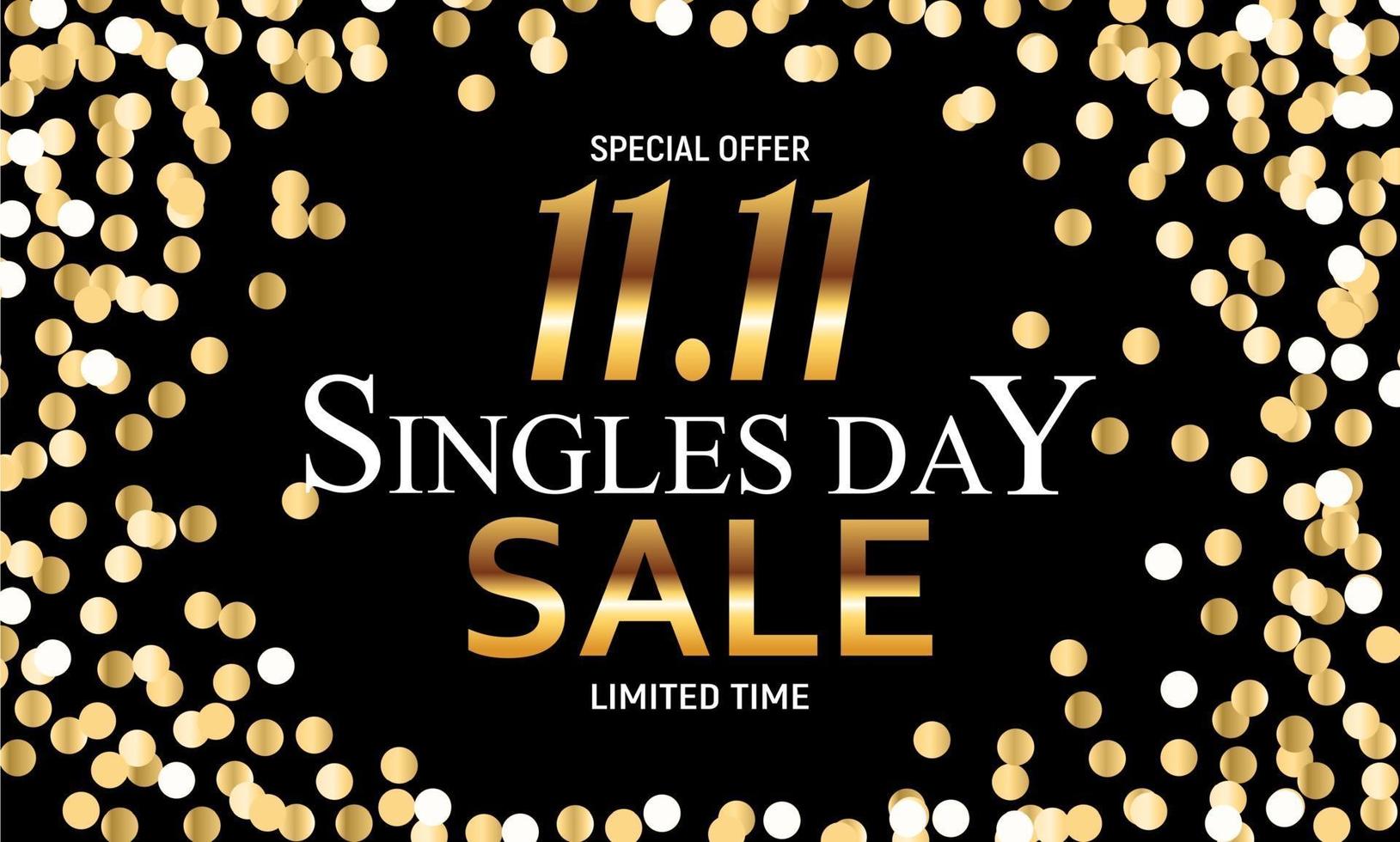 November 11 Singles Day Sale. Vector Illustration