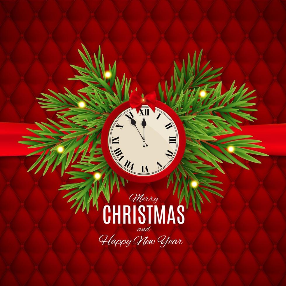 Merry Christmas and New Year Background. Vector Illustration