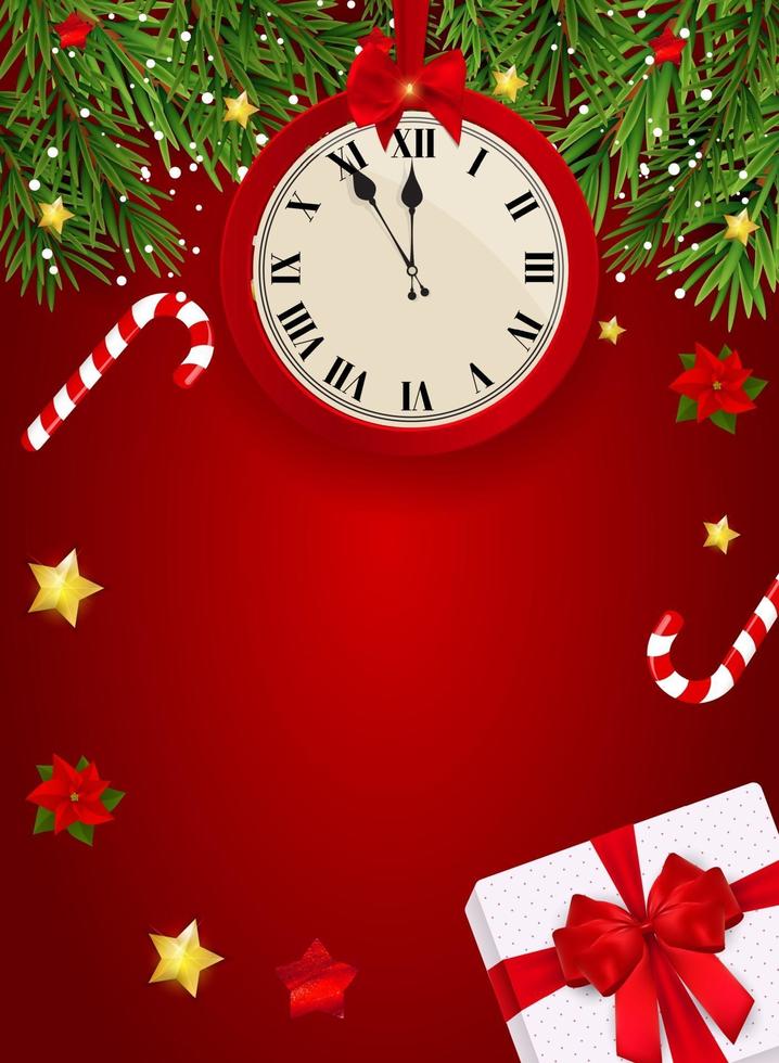 Merry Christmas and New Year Background. Vector Illustration
