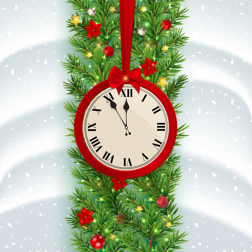 Merry Christmas and New Year Background. Vector Illustration
