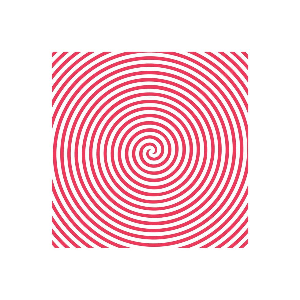 Red hypnotic background. vector