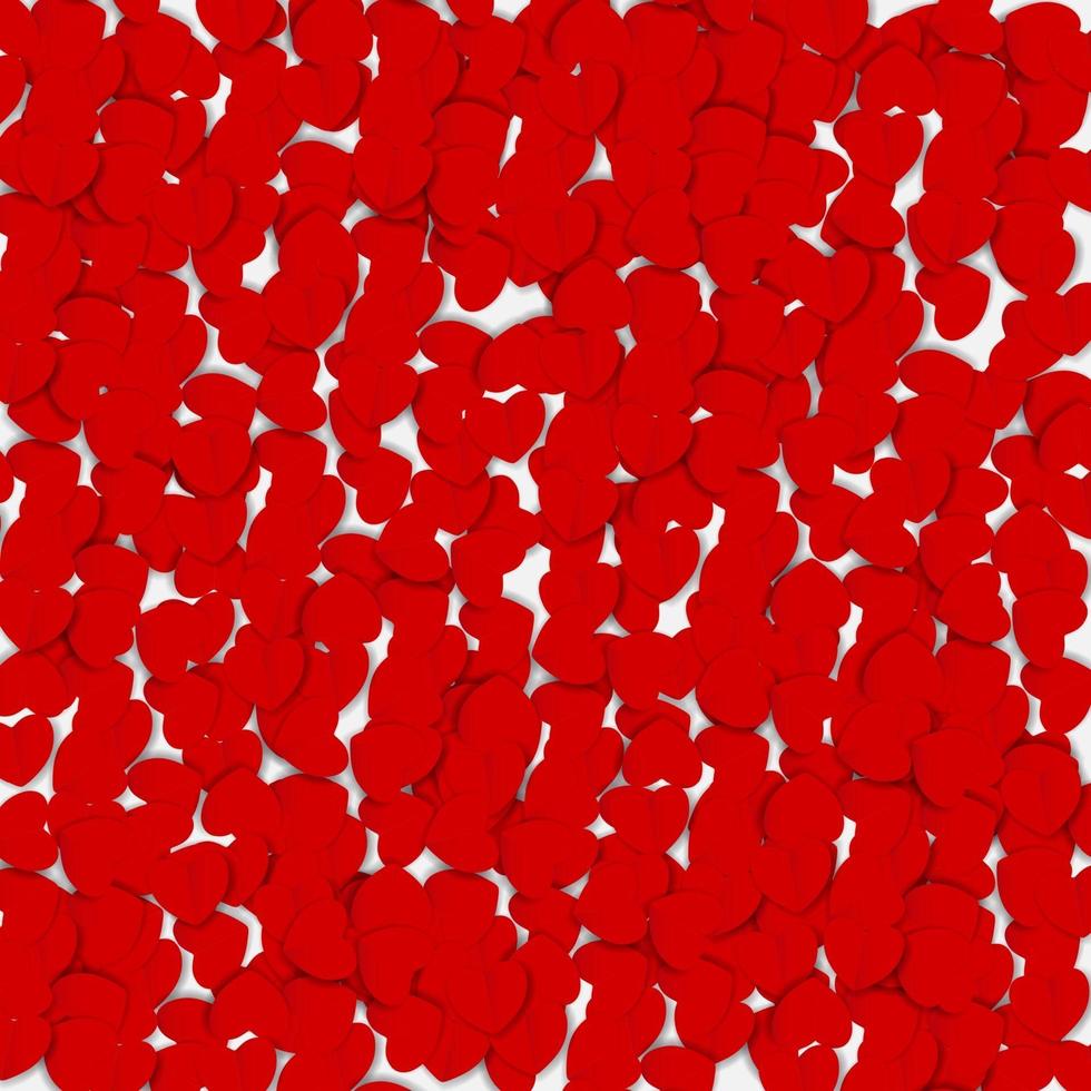 Valentines day paper heart background, vector illustration