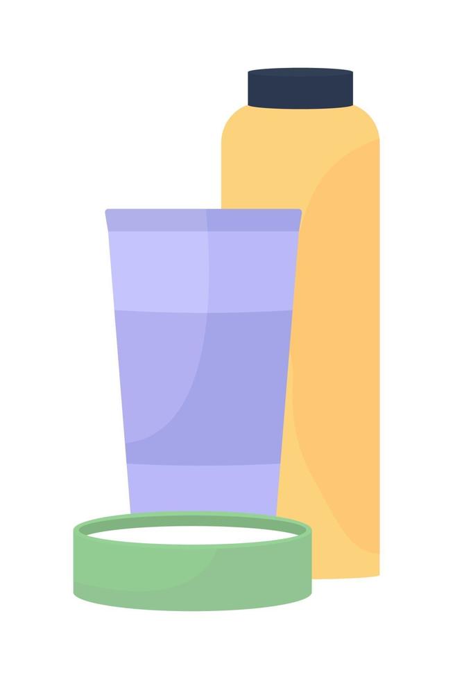 Skin care products semi flat color vector object