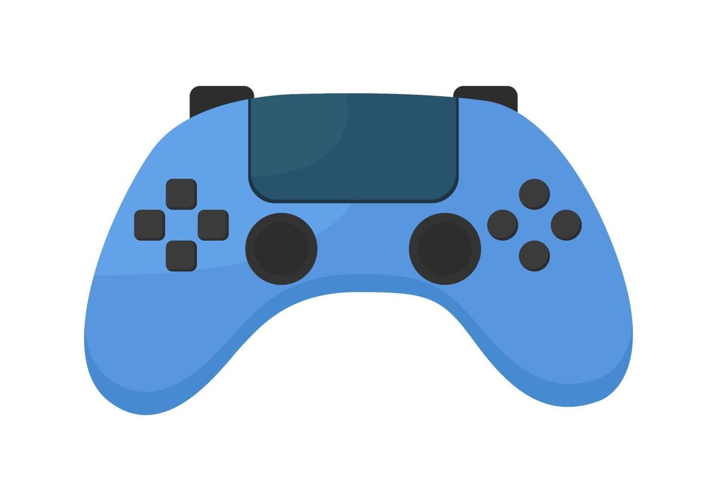 Controlador de videojuegos objeto vectorial de color semi plano vector