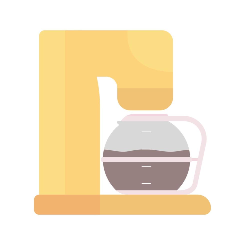 objeto de vector de color semi plano de máquina de café